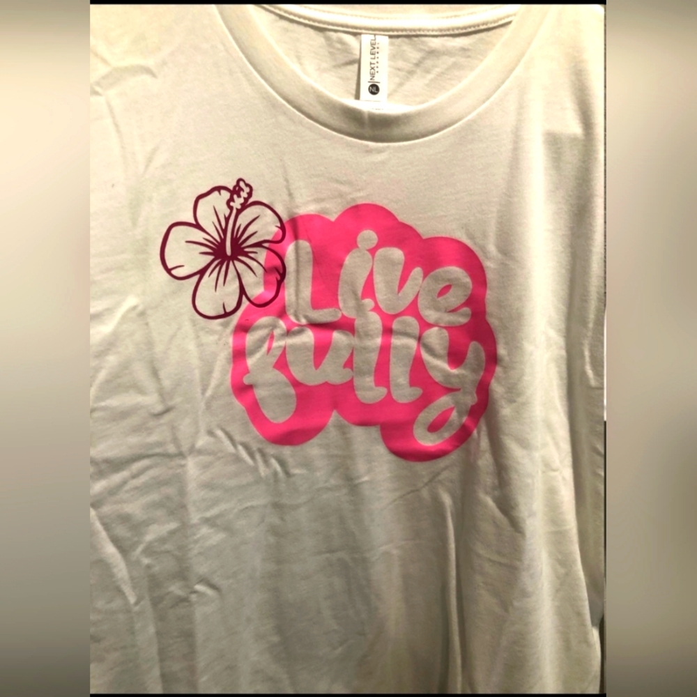 Women'sTshirt LIVE FULLY pink logo